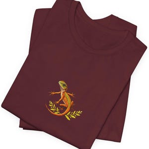 Camiseta Unisex de Algodon con ilustración de Lizard