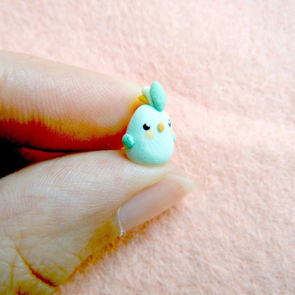 Tiny bluebird - tropical turquoise parrot - LAST ONE available