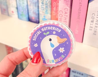 Cute Phone Grip|Social Gathering Survivor grip|Kindle Accessory|Phone grip|Kindle grip|Bookish grip|Gift for her|Social Anxiety|Funny