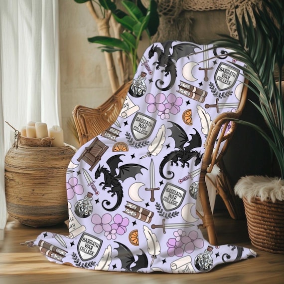 FW blanket|Dragon blanket|Romatasy Blanket|Gift for her|Romance blanket|Reader blanket|Dragon rider|Fantasy blanket