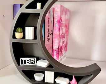 Crescent Mini Bookshelf | 3D Printed  | BookTok Decor |Reader Gift