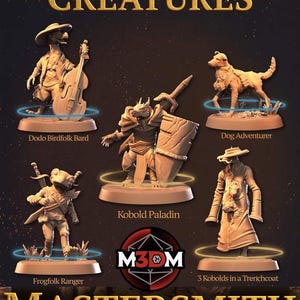 Mastersmith Collection Creatures .   An assortment of fantasy creatures for your RPG, TTRPG and wargames