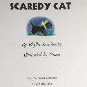 Scaredy Cat First Edition Phyllis Krasilovsky image 3