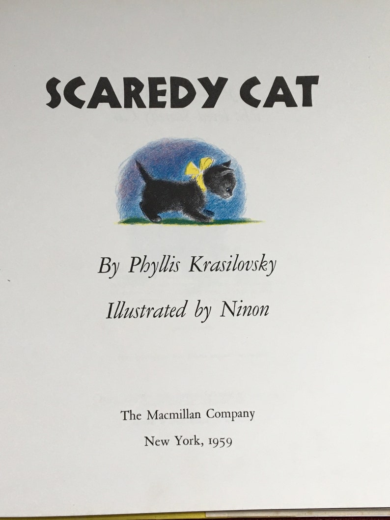 Scaredy Cat First Edition Phyllis Krasilovsky Bild 3