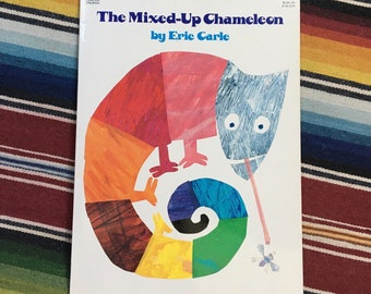 Signed Eric Carle The Mixed-Up Chameleon with an Original Drawing