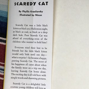 Scaredy Cat First Edition Phyllis Krasilovsky image 2
