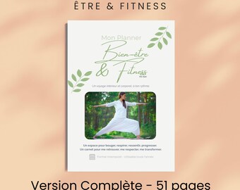 30-Day Wellness & Fitness Planner PDF | Printable Health Journal | Gratitude & Habit Tracker | Personal Development (French)