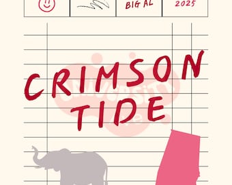 University of Alabama Dorm Decor/Wall Prints