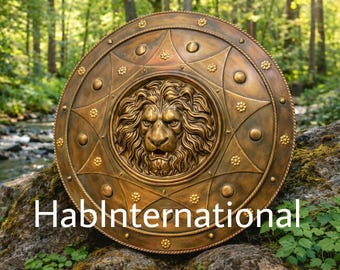 Medieval Lion Round 24" Inch Shield | Collectibles Shield LARP/Cosplay