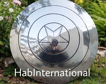 Handmade Captain America Shield: Full Size Steel Replica, Battle - Ready Cosplay
