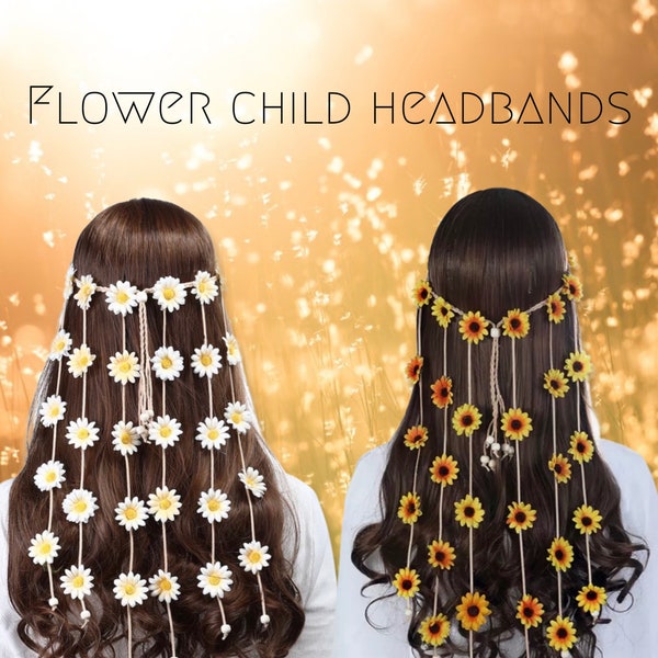 Hippie Headband Flower Etsy