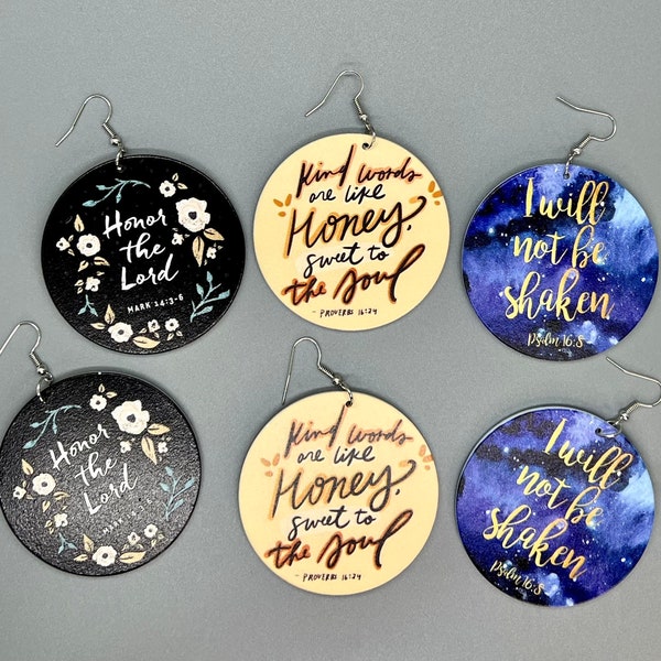 Bible Earrings Etsy