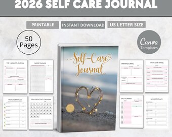 Self Care Journal, Wellness Planner, Mindfulness, Gratitude (PDF)
