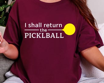 Maglietta divertente per giocatori di pickleball • Maglietta "Restituirò il pickleball" • Regalo di pickleball per uomini e donne • Maglietta con umorismo sportivo retrò