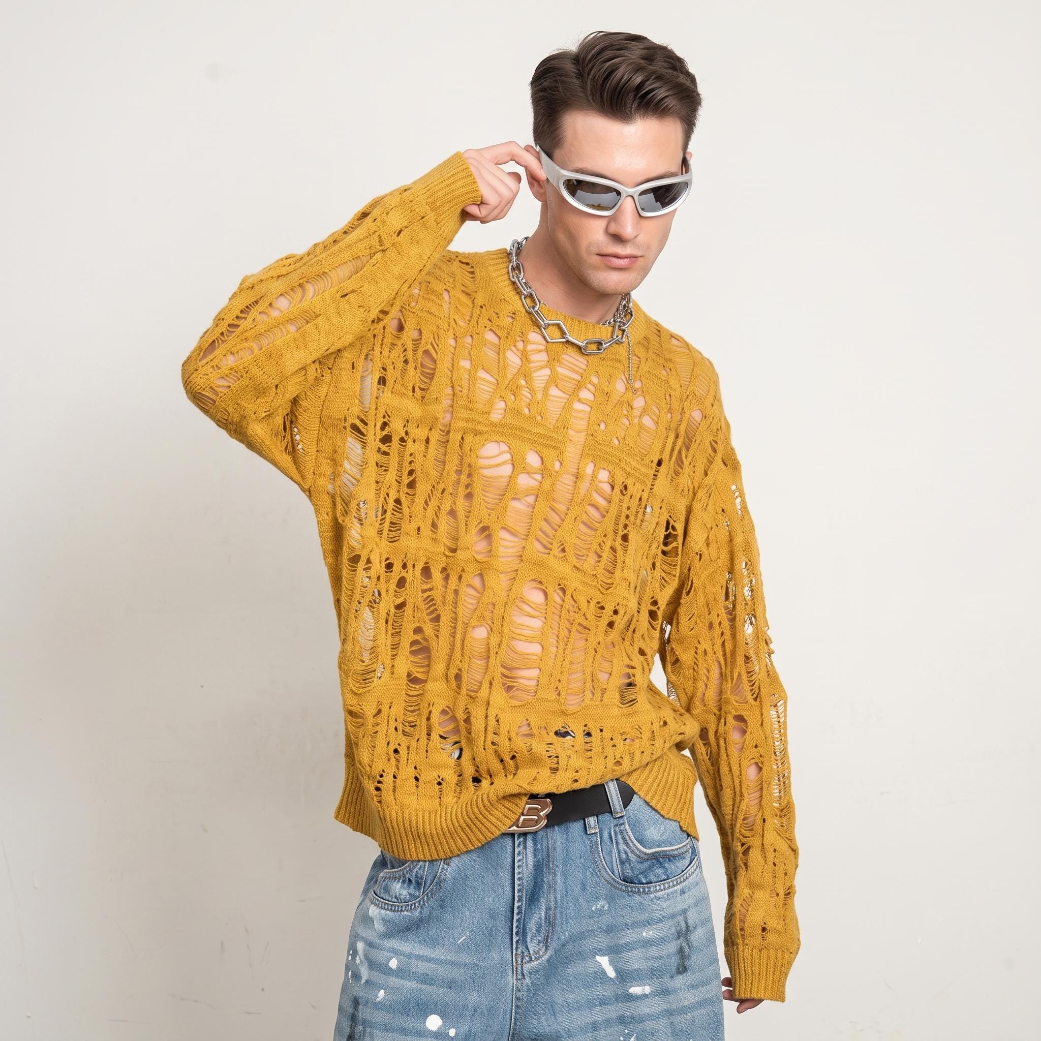 Sheer Knit Tops - Etsy