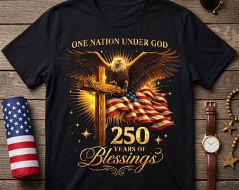 One Nation Under God USA Eagle 250th Anniversary Patriotic Design (Digital Download)