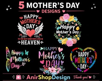 Happy Mother's Day T-Shirt Floral PNG | Mom, Grandma Graphic (Sublimation File)
