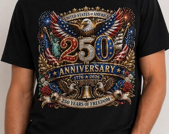 USA 250th Anniversary Patriotic Eagle 1776-2026 PNG (Digital Download)