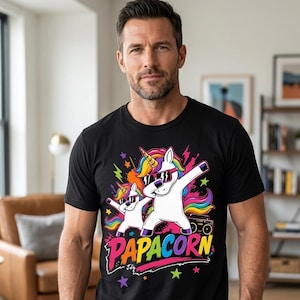 Papá Unicornio haciendo Dab Papacorn Rendimiento Unicornio Papá png, Regalo Divertido para el Día del Padre, Papá PNG, Papá Mítico Digital, Lindo Caballo con Cuernos
