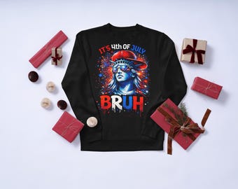 Bruh America PNG, Statue of Liberty 4th of July Graphic (Digital Download)