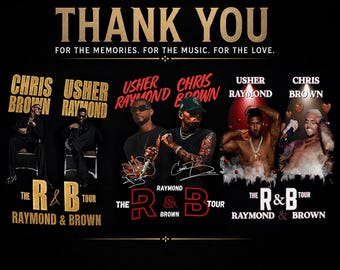Raymond Brown R&B Tour 2026 PNG | Chris Brown Usher Graphic (Digital Download)