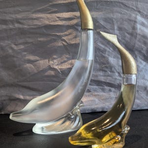 Vintage Avon Dolphin Perfume Decanter Glass, 1970s