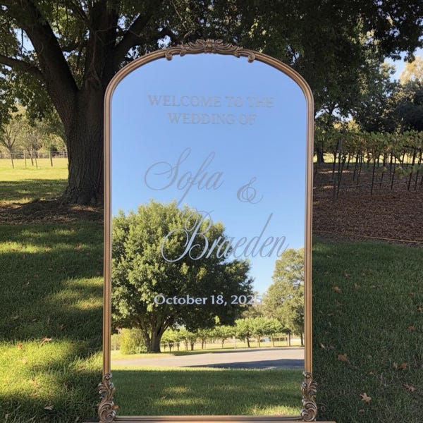 Wedding/Event Mirror Sign Decals
