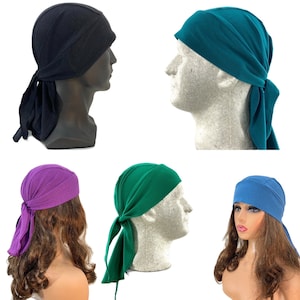 Bamboo unisex head wrap, dew rag, do rag, hat, head cover in solid colours.