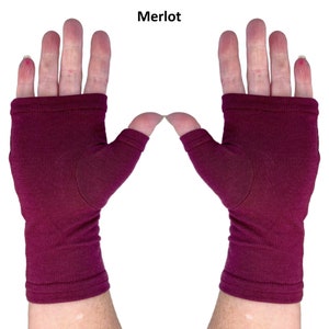 Bamboo fleece fingerless gloves, texting gloves, wrist warmers . image 7