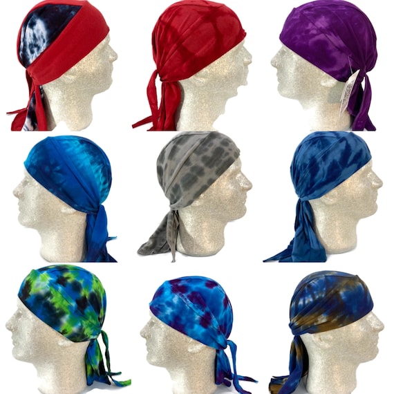 Tie Dye Bamboo Head Wrap Dew Rag Do Rag 