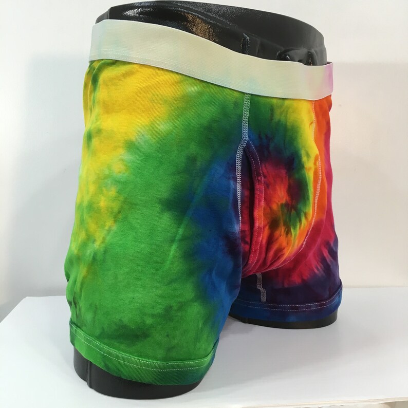 Hippie ginch Men's rainbow tie dye boxer briefs in cotton Etsy