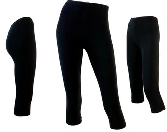Heavier Capri leggings in Bamboo/Cotton/Spandex jersey with 4 way stretch.