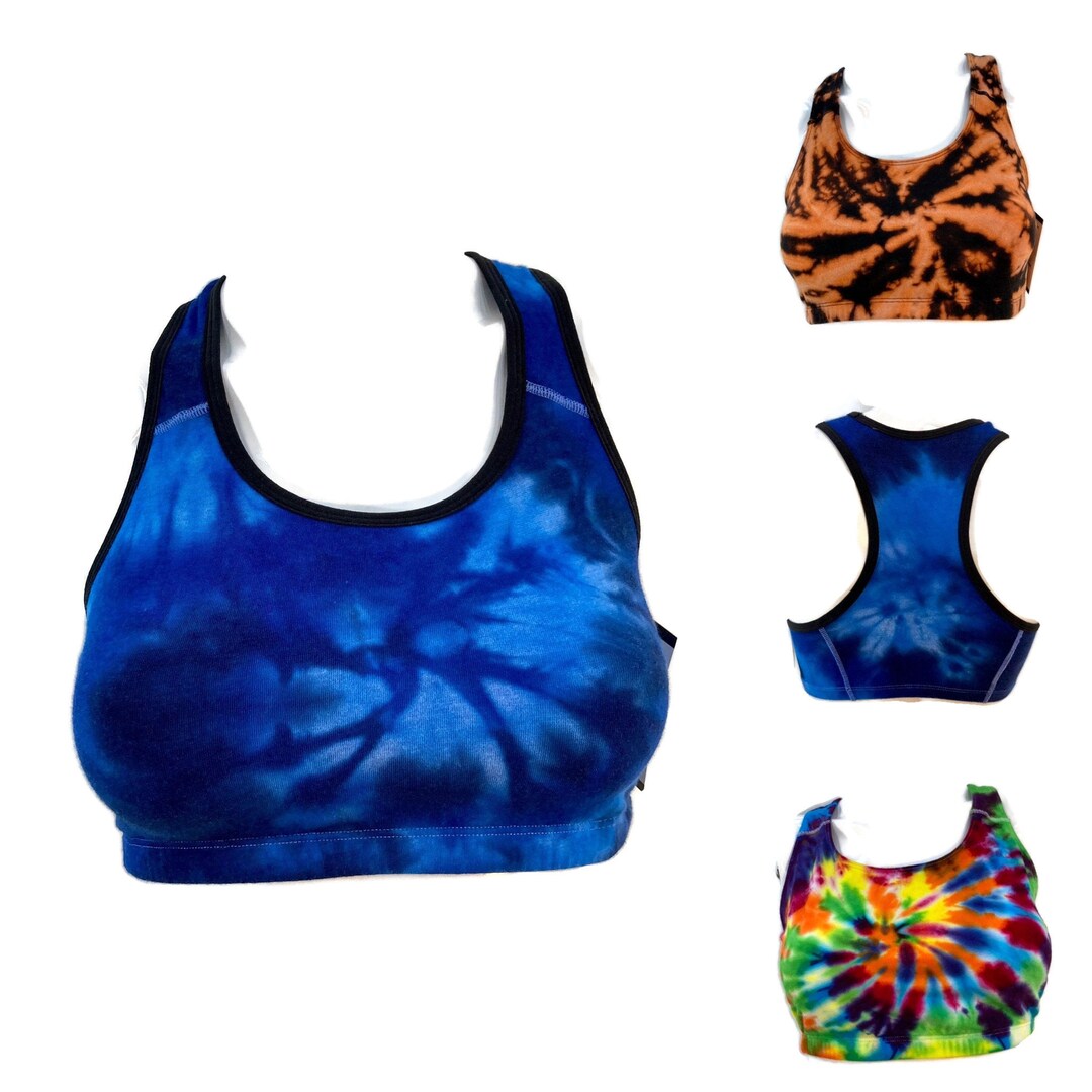 Racer Back Tie Dye Sports Bra, Crop Top. Etsy