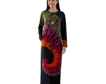 S tie dyed stretch bamboo/cotton house dress.