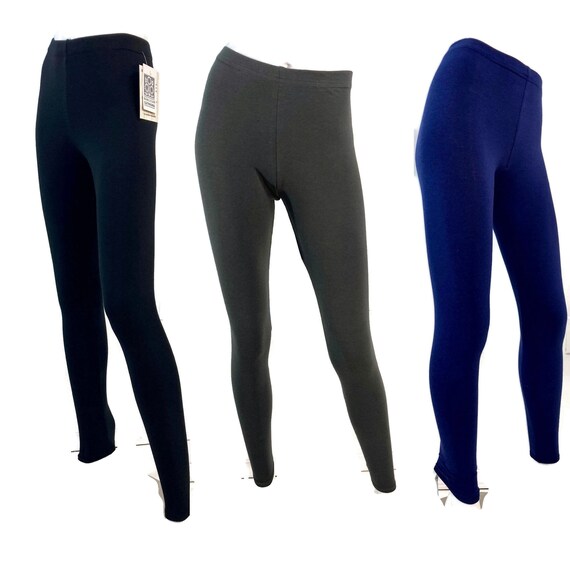 Stretch Bamboo Leggings in Solid Colours. 