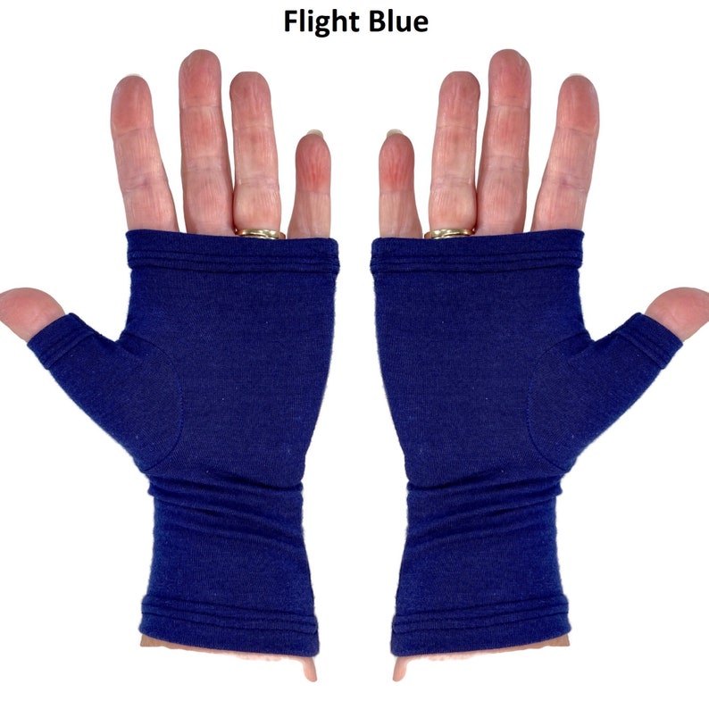 Bamboo fleece fingerless gloves, texting gloves, wrist warmers . image 5