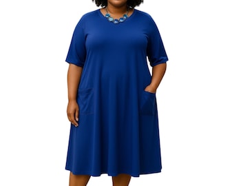 Early 2000s Ladies Dresses Oversized Jersey Shirt Dress Women's Casual Plus  Size Loose Fit 3/4