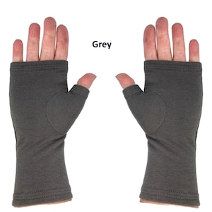 Bamboo fleece fingerless gloves, texting gloves, wrist warmers . image 3