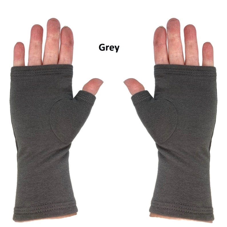 Bamboo fleece fingerless gloves, texting gloves, wrist warmers . image 3