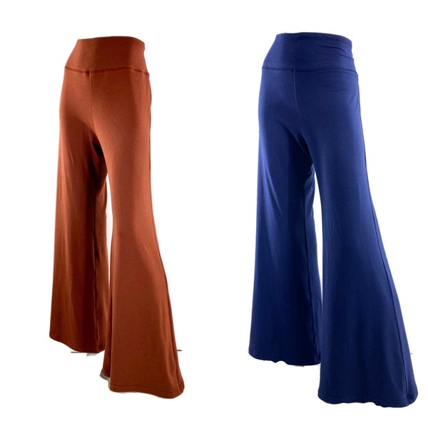 Bamboo palazzo wide leg pants.