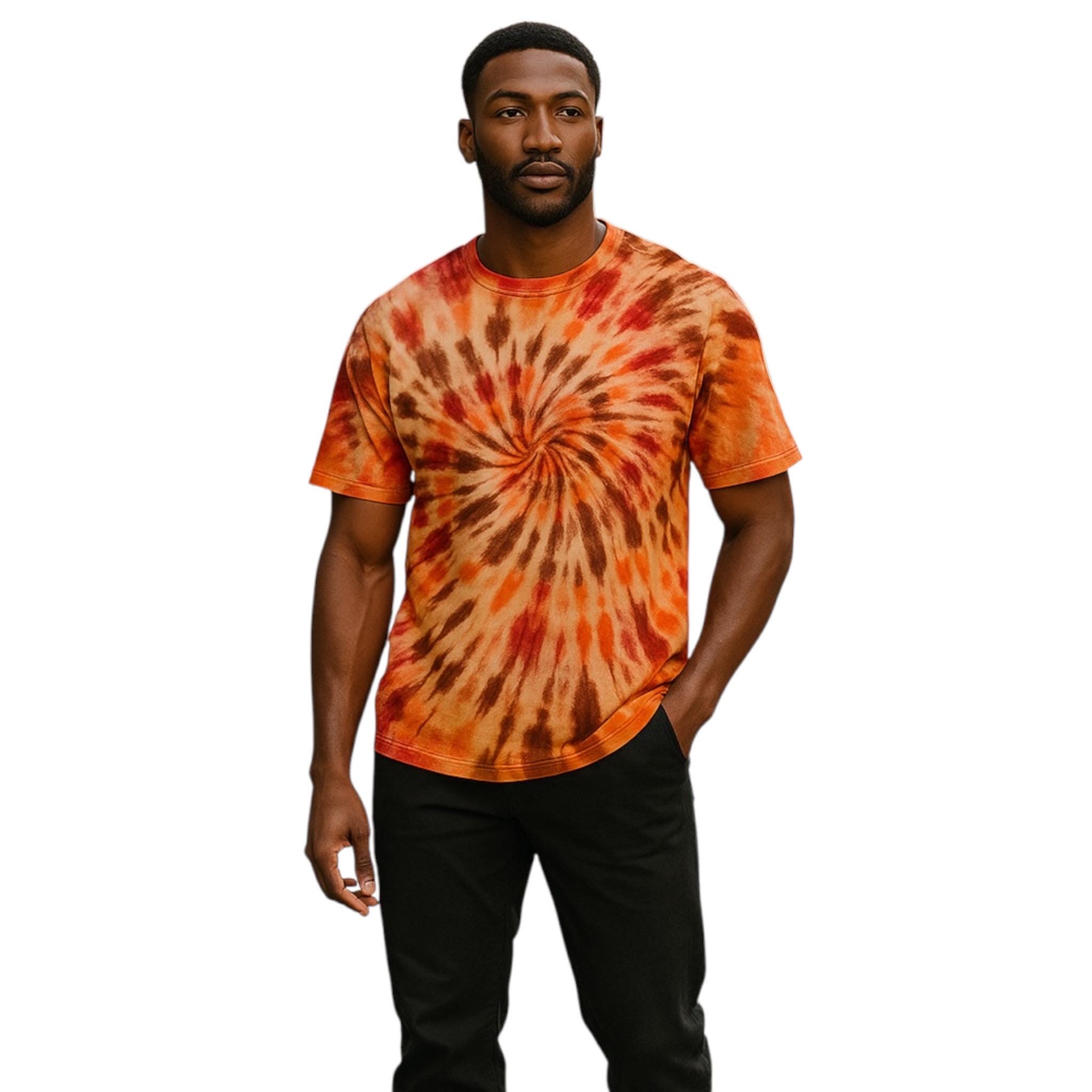 L Tie Dye Cotton Unisex T-shirt. - Etsy
