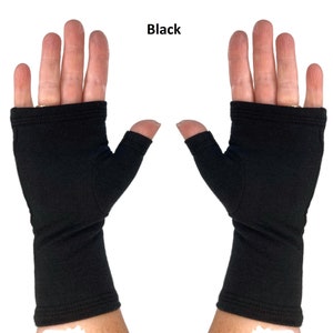 Bamboo fleece fingerless gloves, texting gloves, wrist warmers . image 8