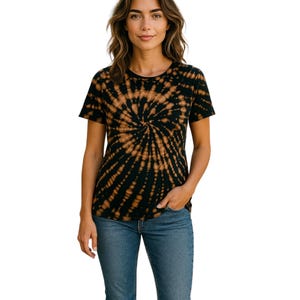 Women&#39;s cut XL reverse tie dye T-shirt.