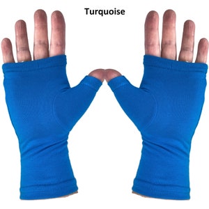 Bamboo fleece fingerless gloves, texting gloves, wrist warmers . image 6