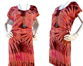 Nuisette tie and dye en bambou, robe de nuit en jersey poids plume.