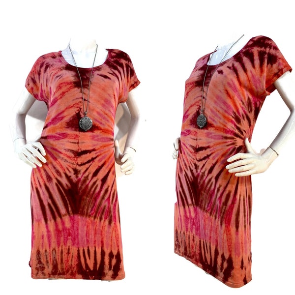 Nuisette tie and dye en bambou, robe de nuit en jersey poids plume.