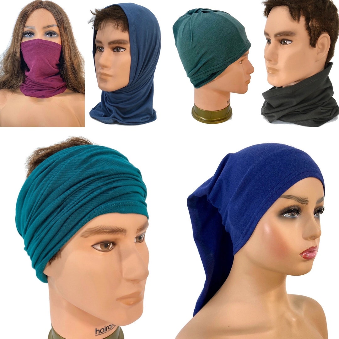 Unisex Bamboo Tube Scarf, Head Wrap, Hairband, Headband