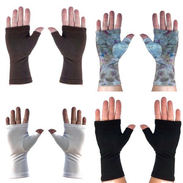 Cali-fleece bamboo wrist warmers, fingerless gloves, texting gloves.