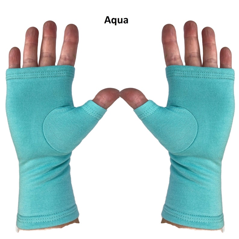 Bamboo fleece fingerless gloves, texting gloves, wrist warmers . image 2