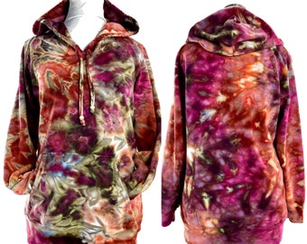 M ice dyed hoodie sweatshirt in stretch bamboo fleece.